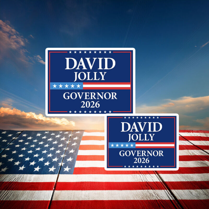 David Jolly 2026 Governor Elections Sticker