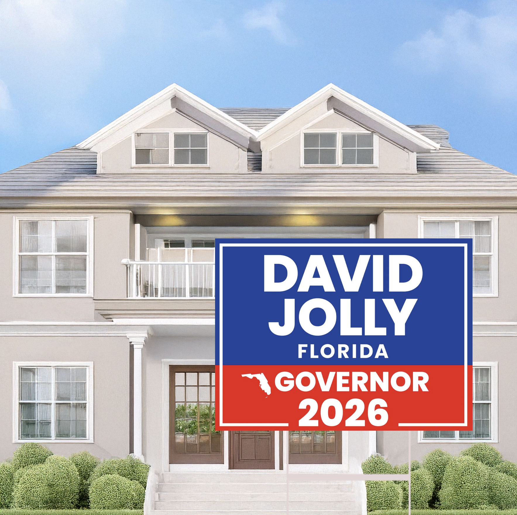 David Jolly For Florida Governor 2026 Yard Sign