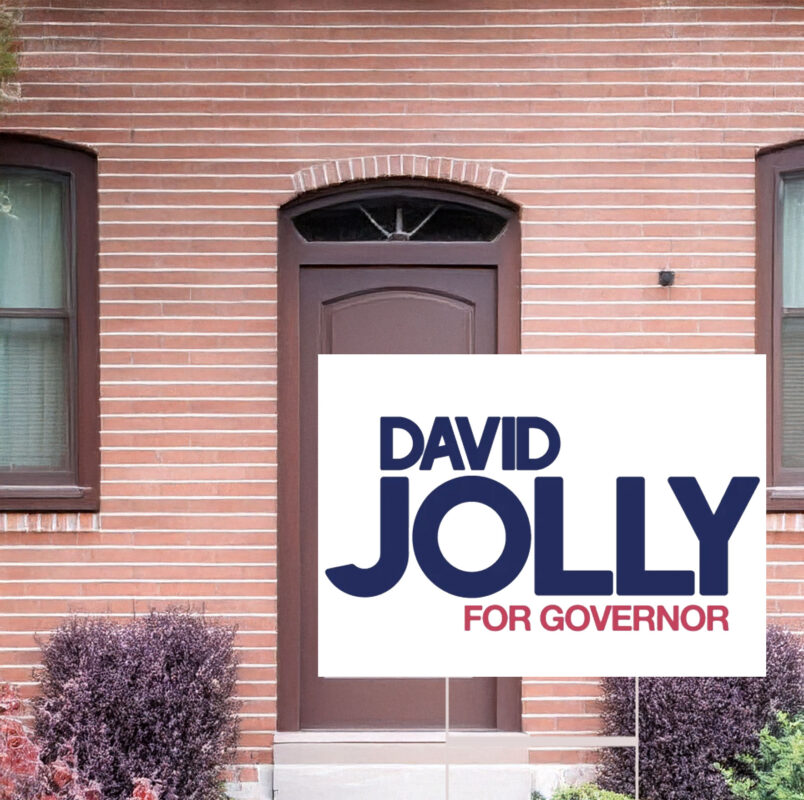 David Jolly For Governor 2026 Campaign Yard Sign