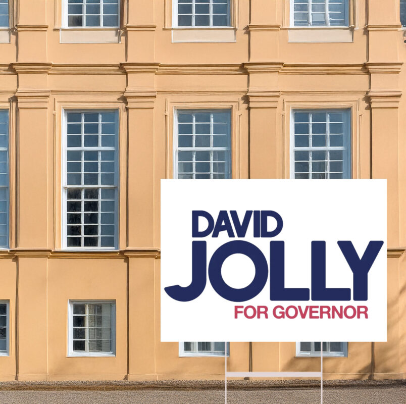 David Jolly For Governor 2026 Campaign Yard Sign