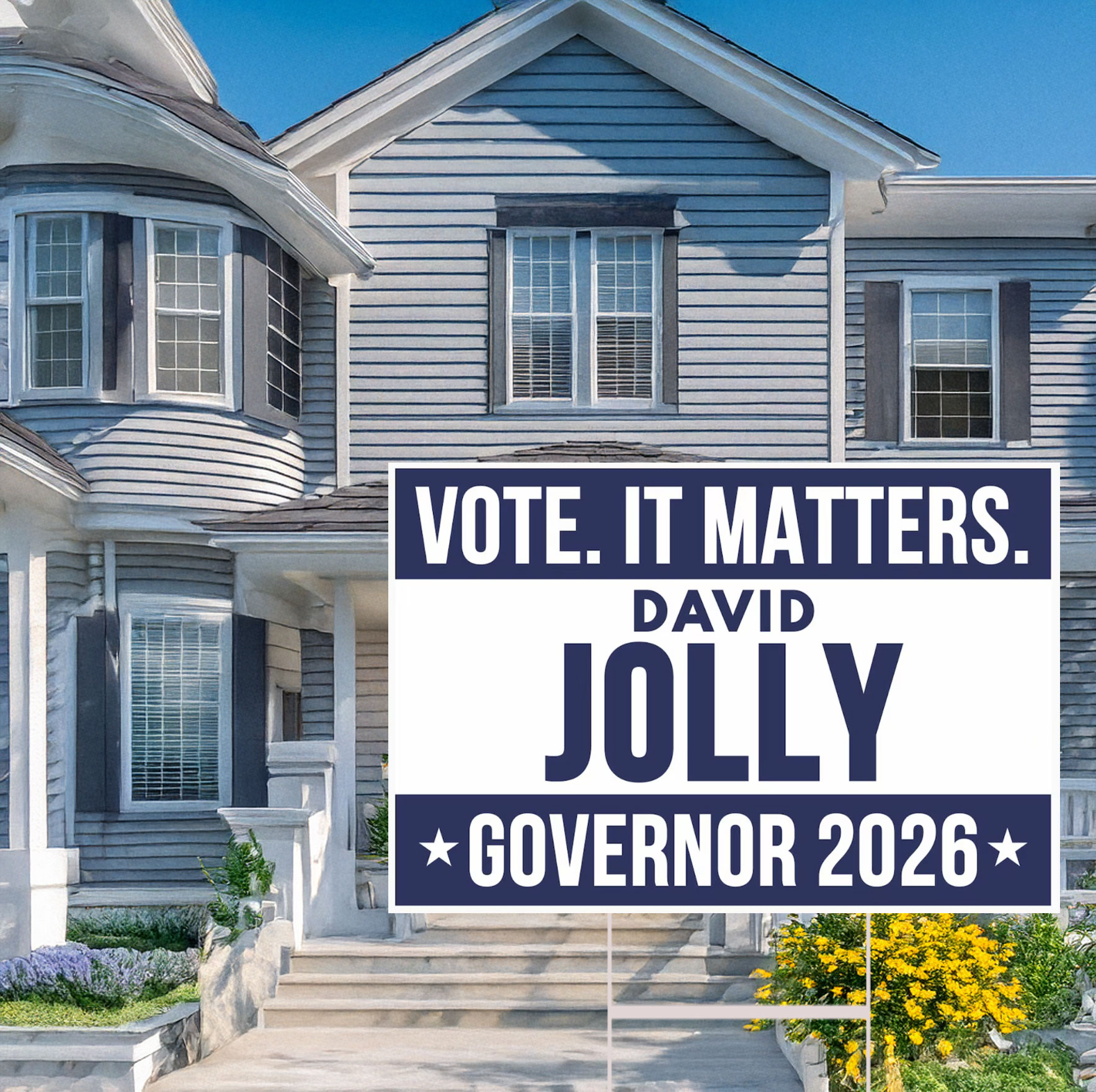David Jolly For Governor 2026 Elections Yard Sign