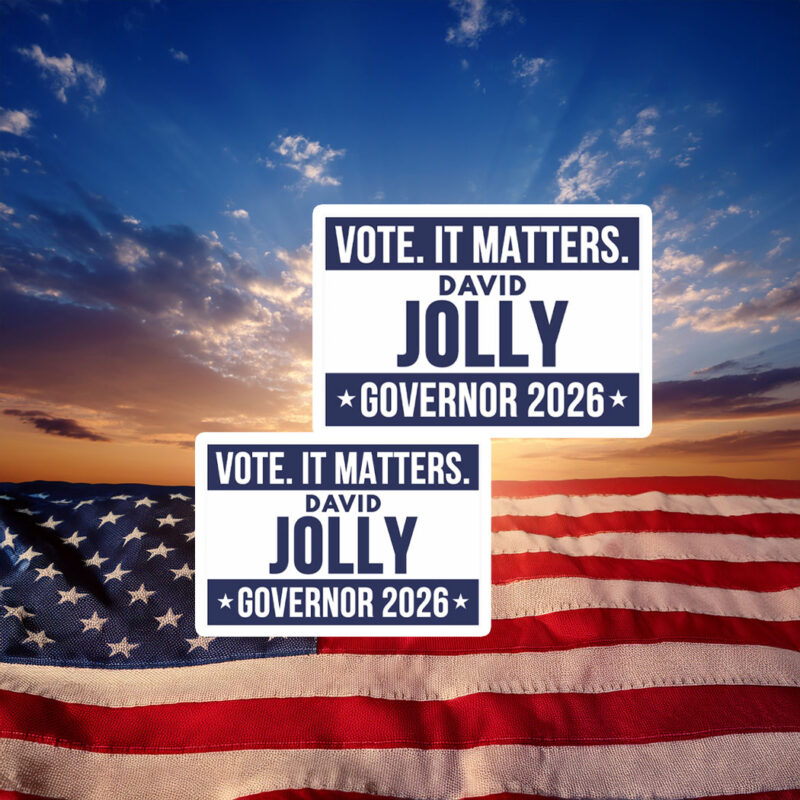 David Jolly For Governor 2026 Sticker