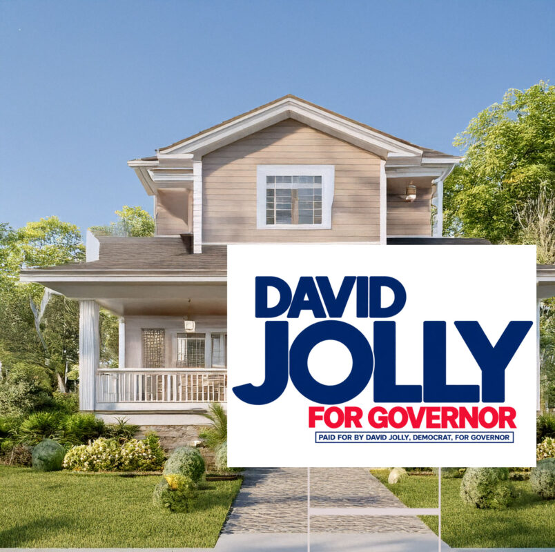 David Jolly For Governor 2026 Yard Sign