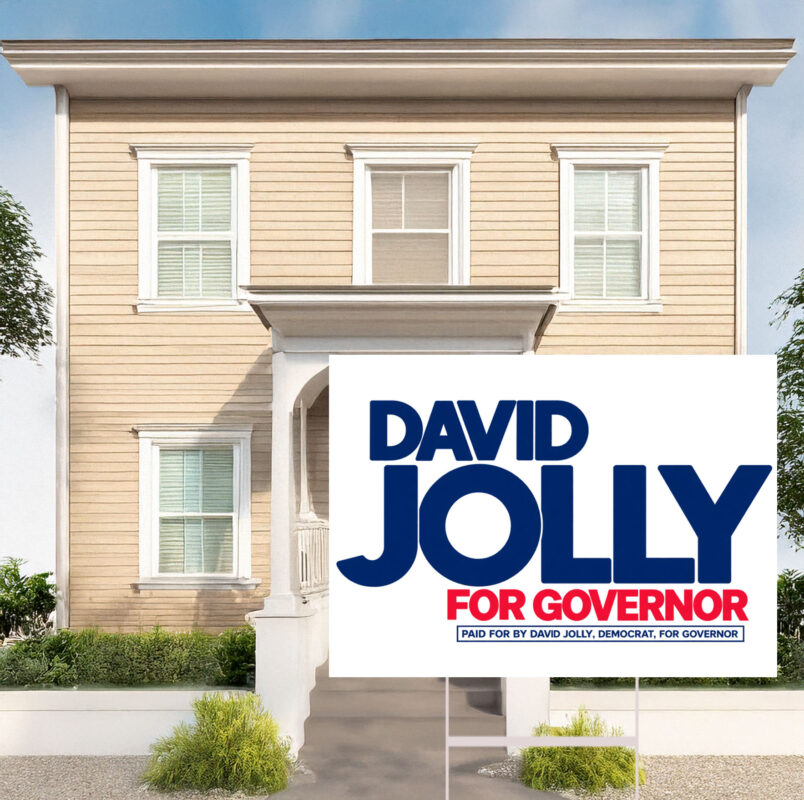 David Jolly For Governor 2026 Yard Sign