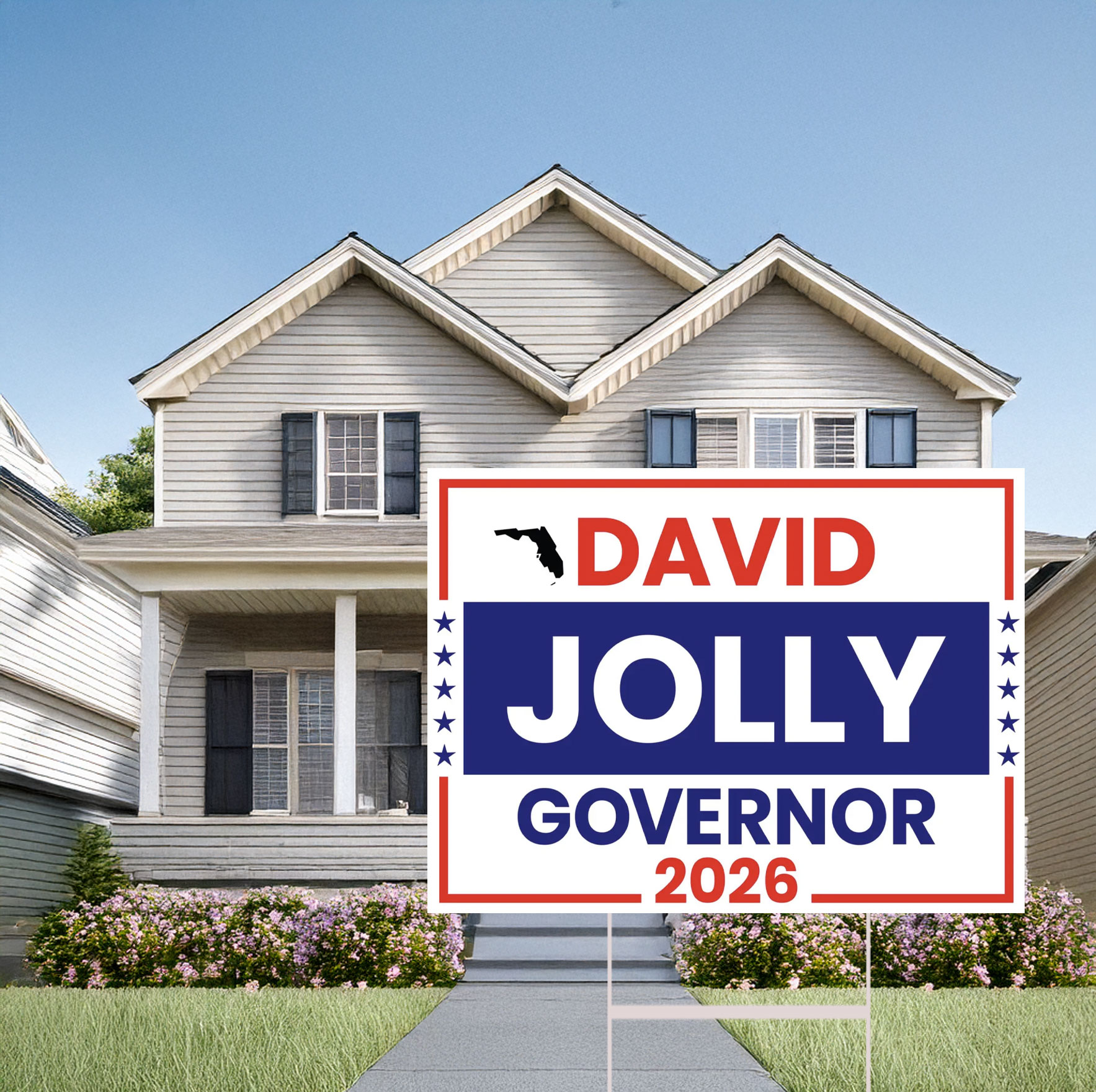 David Jolly For Governor Florida 2026 Yard Sign