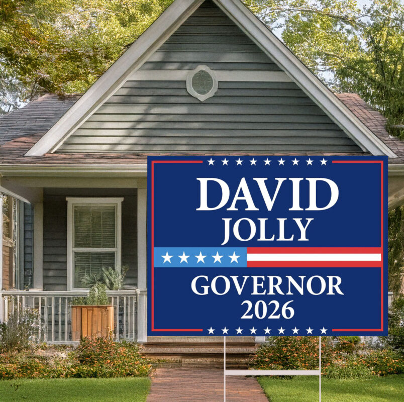 David Jolly Governor Elections 2026 Yard Sign