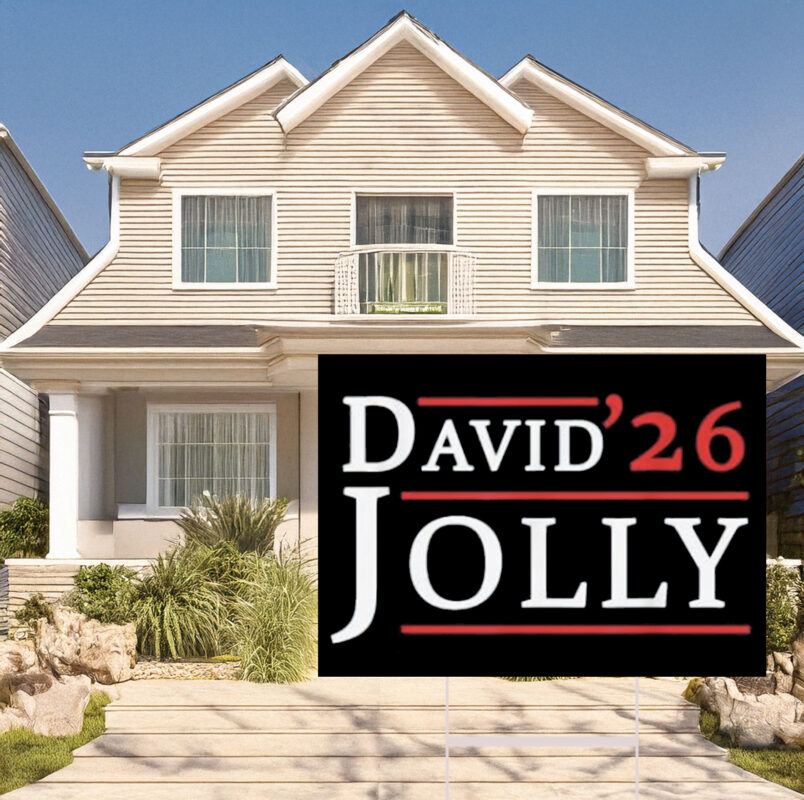 David Jolly for Governor 2026 Florida Yard Sign