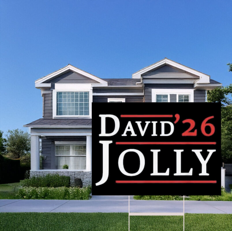 David Jolly for Governor 2026 Florida Yard Sign