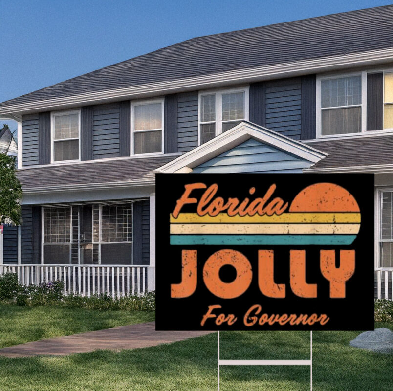 David Jolly for Governor of Florida 2026 Retro Yard Sign