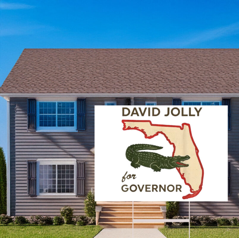 David Jolly for Governor of Florida 2026 Yard Sign