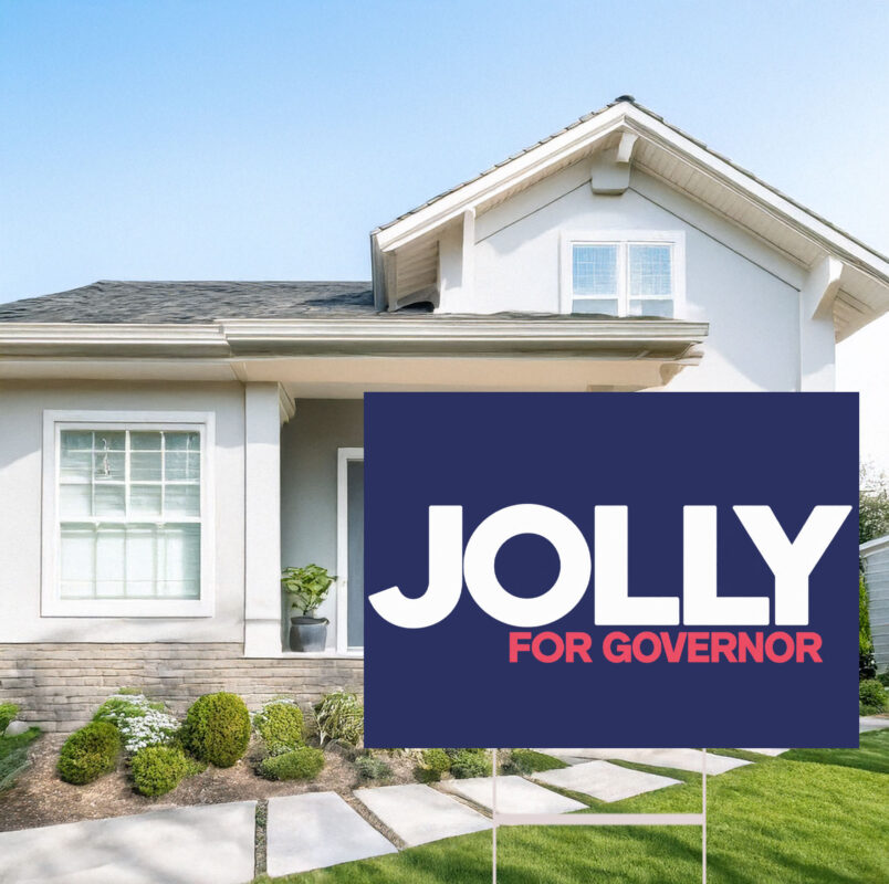 Jolly For Governor 2026 Yard Sign