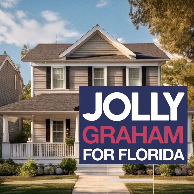 Jolly Graham For Florida 2026 Yard Sign