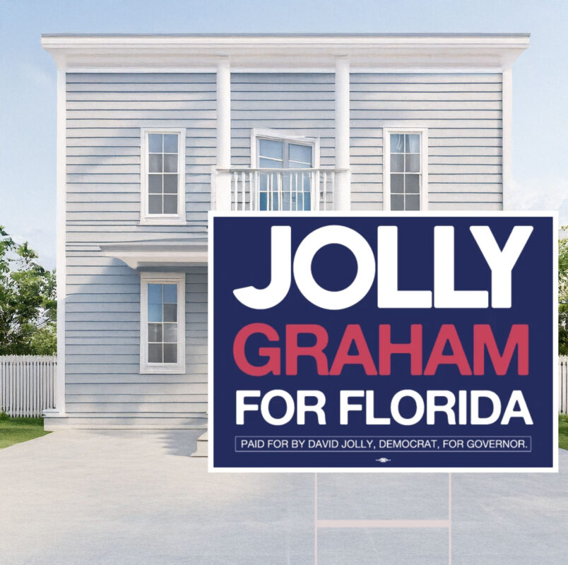 Jolly Graham For Florida Campaign 2026 Yard Sign