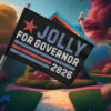 Vintage Jolly for Governor 2026 Flag