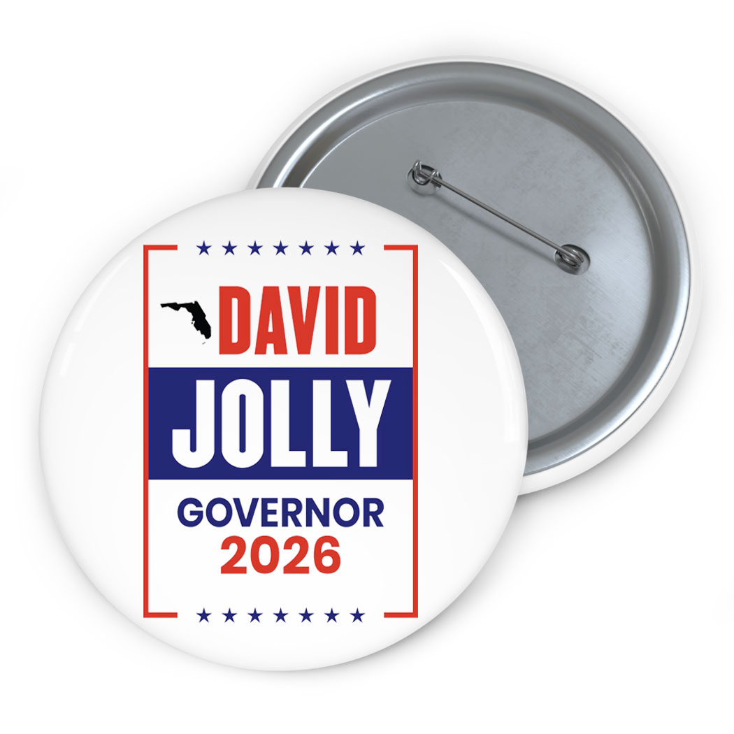 David Jolly For Florida Governor 2026 Election Button
