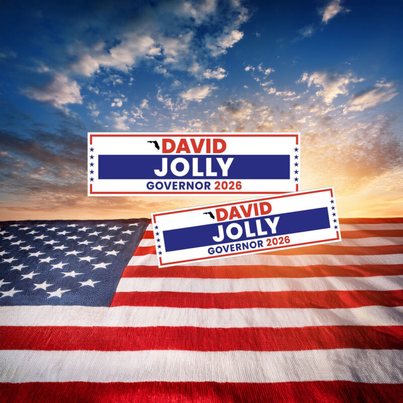 David Jolly For Florida Governor 2026 Elections Sticker