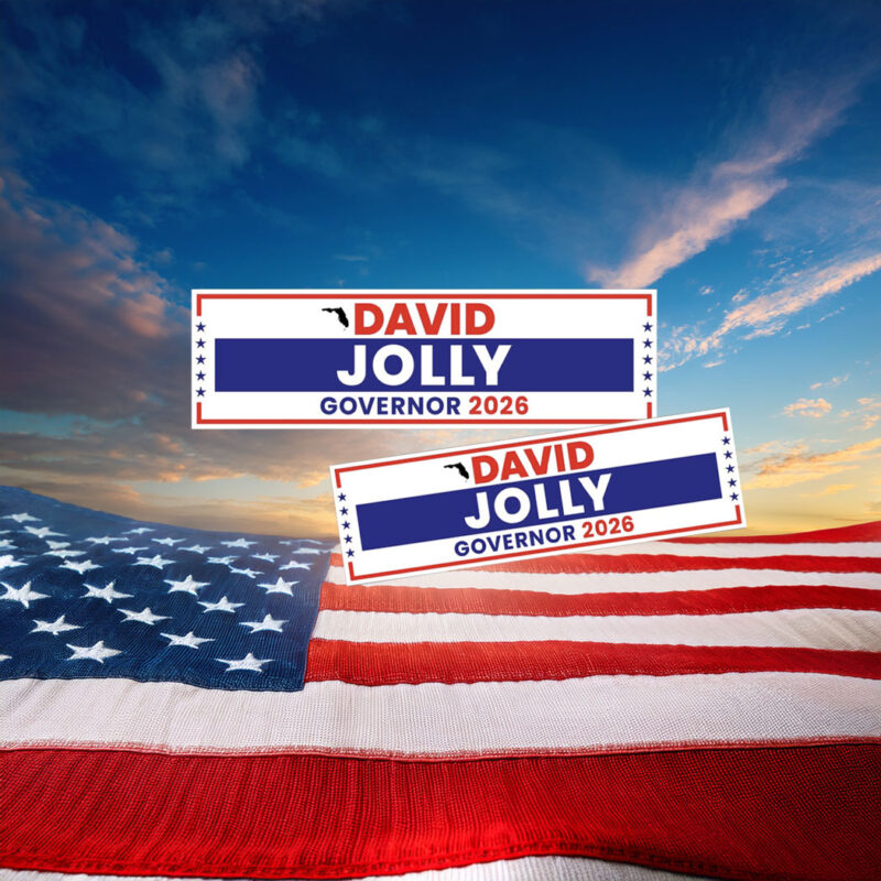 David Jolly For Florida Governor 2026 Elections Sticker