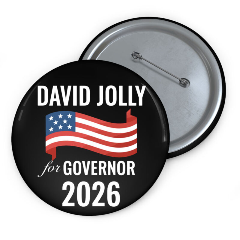 David Jolly For Governor 2026 Election Buttons