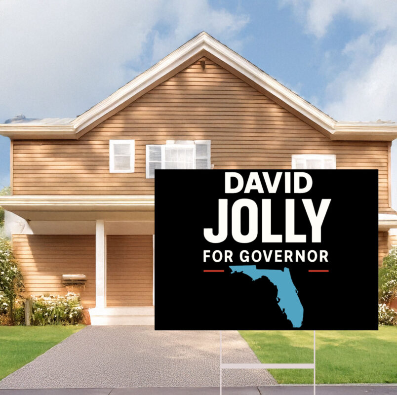David Jolly For Governor 2026 Election Democratic Yard Sign