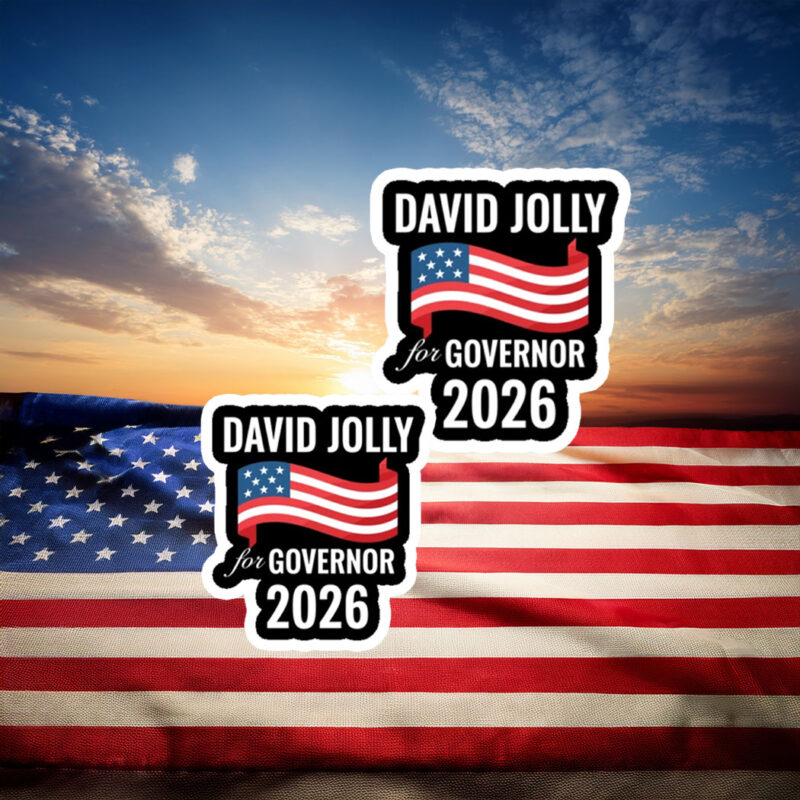 David Jolly For Governor 2026 Election Stickers