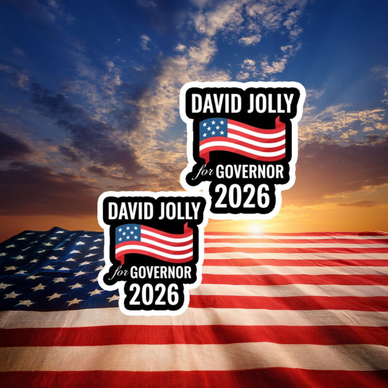David Jolly For Governor 2026 Election Stickers