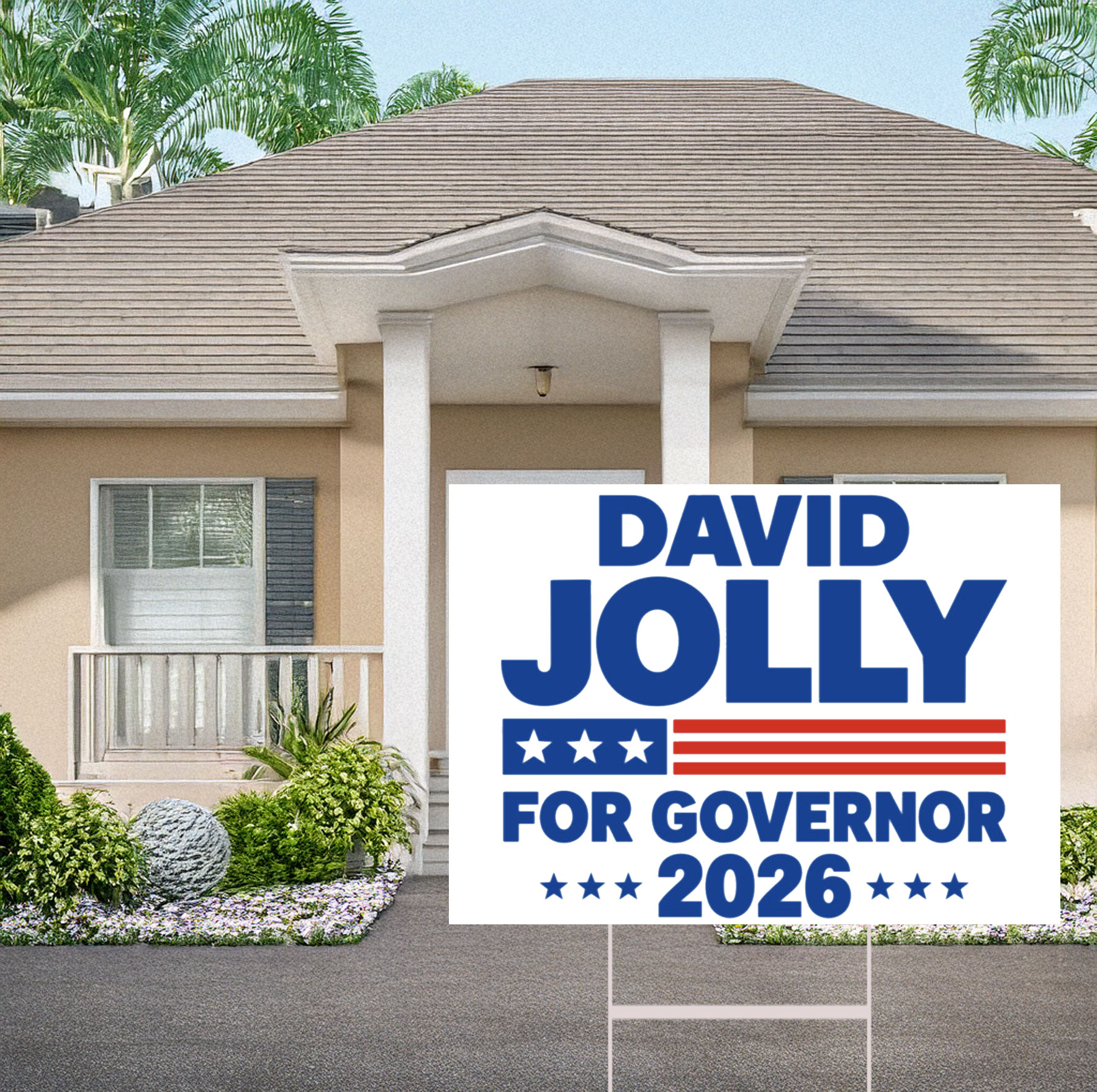 David Jolly For Governor 2026 Election Yard Sign