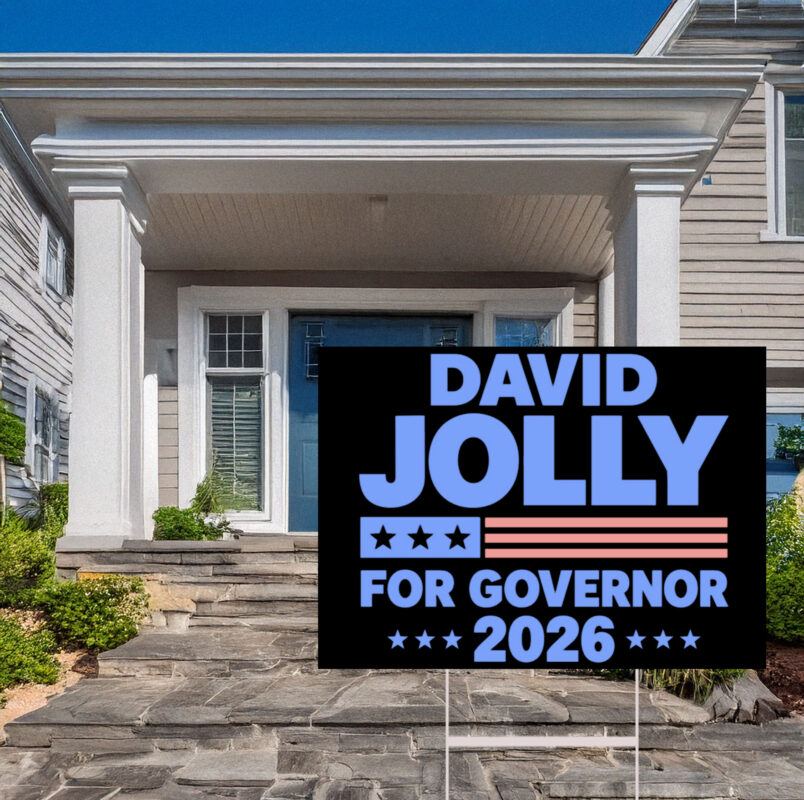 David Jolly For Governor 2026 Florida Election Yard Sign