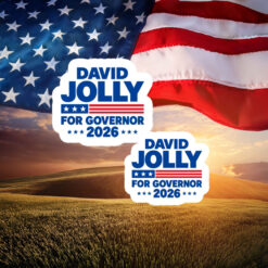 David Jolly For Governor Florida Election 2026 Stickers