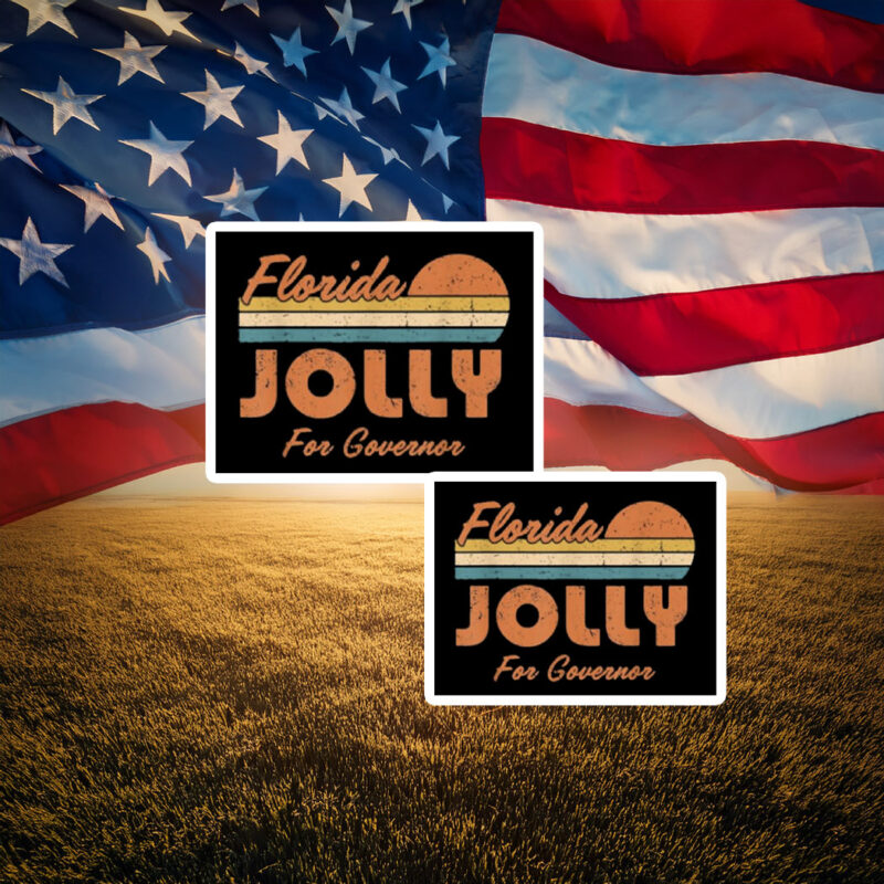 Florida Jolly For Governor Florida 2026 Retro Sticker