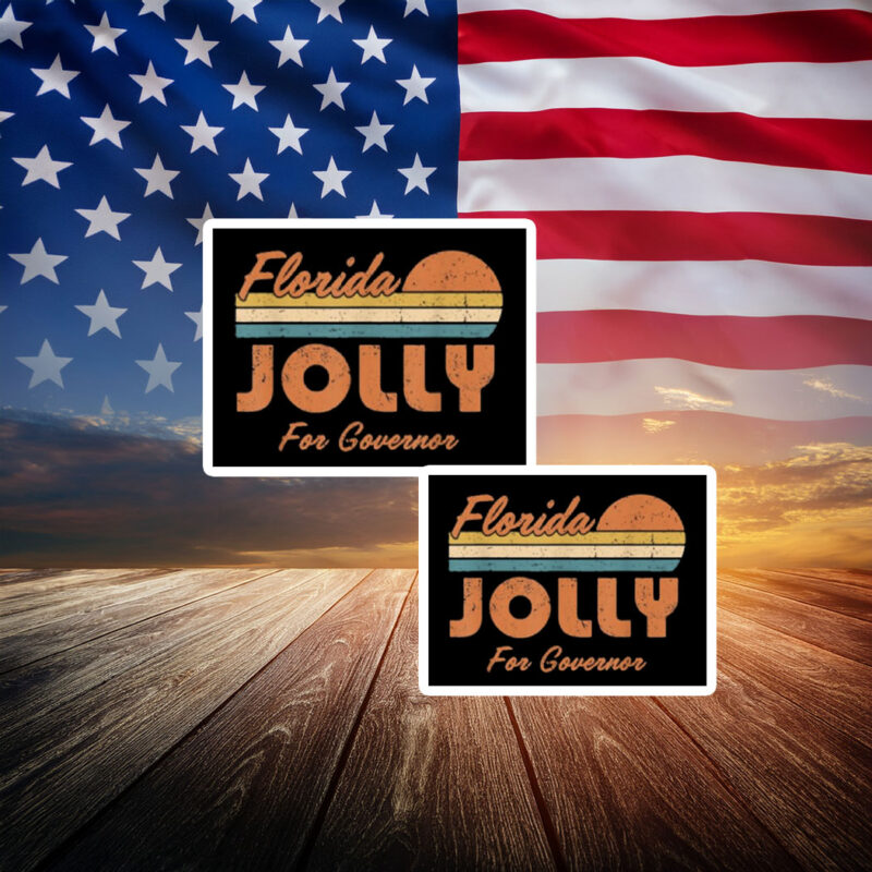 Florida Jolly For Governor Florida 2026 Retro Sticker