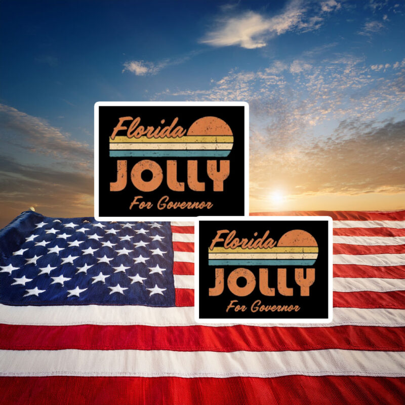 Florida Jolly For Governor Florida 2026 Retro Sticker