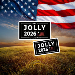 Jolly 2026 US Governor Democratic Sticker