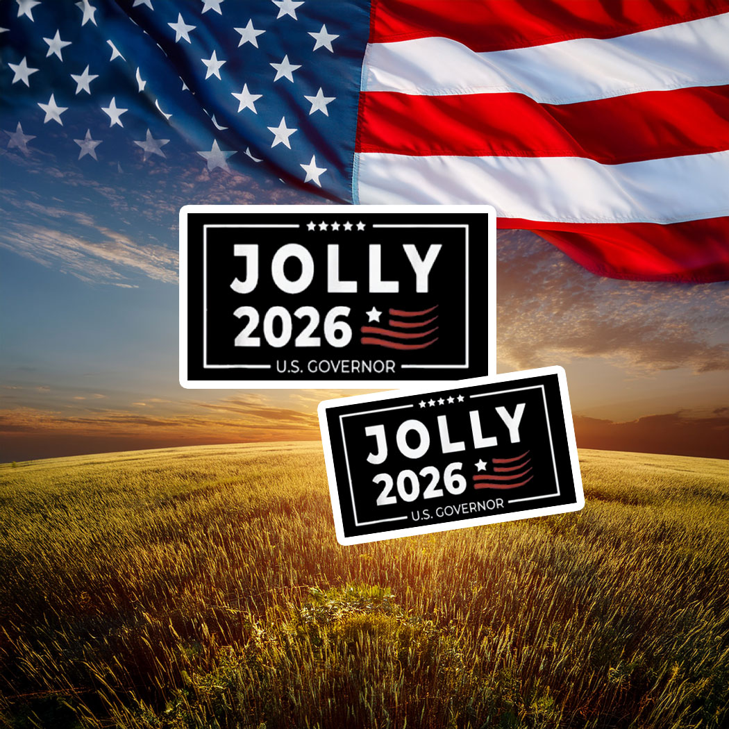 Jolly 2026 US Governor Democratic Sticker
