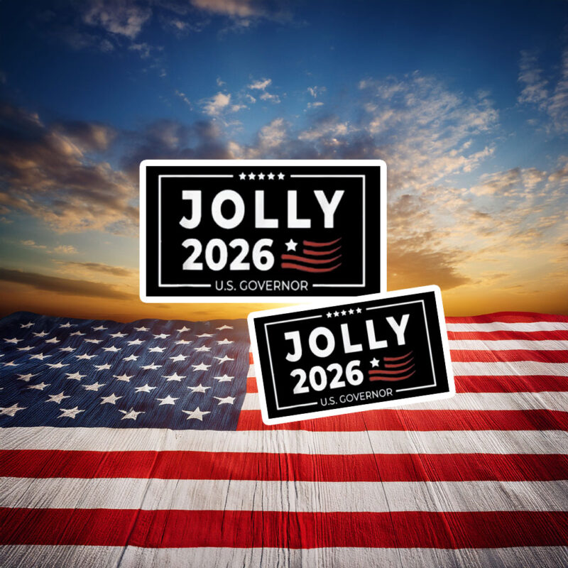Jolly 2026 US Governor Democratic Sticker
