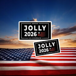 Jolly 2026 US Governor Democratic Sticker