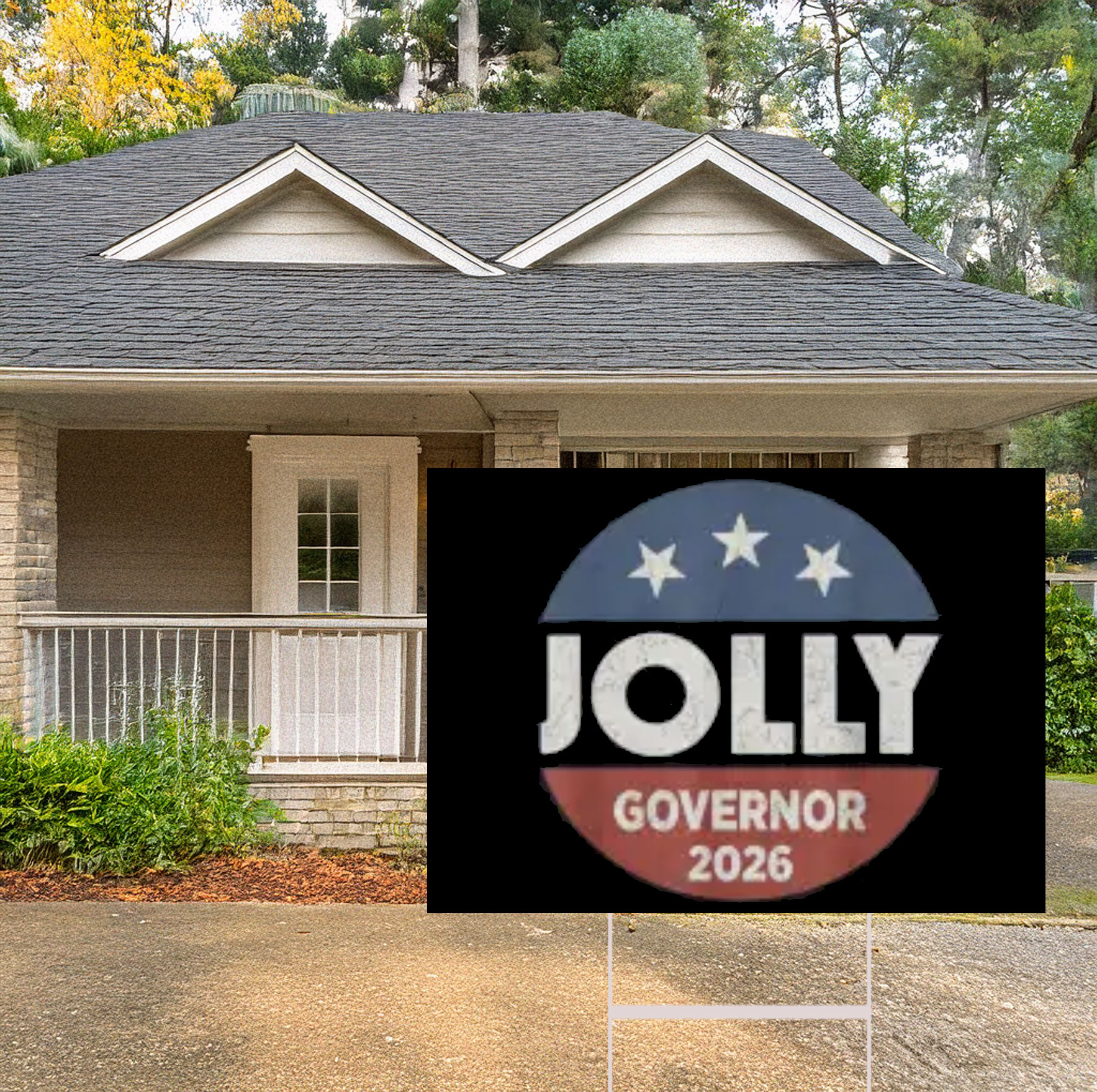 Jolly Governor 2026 Democratic Yard Sign