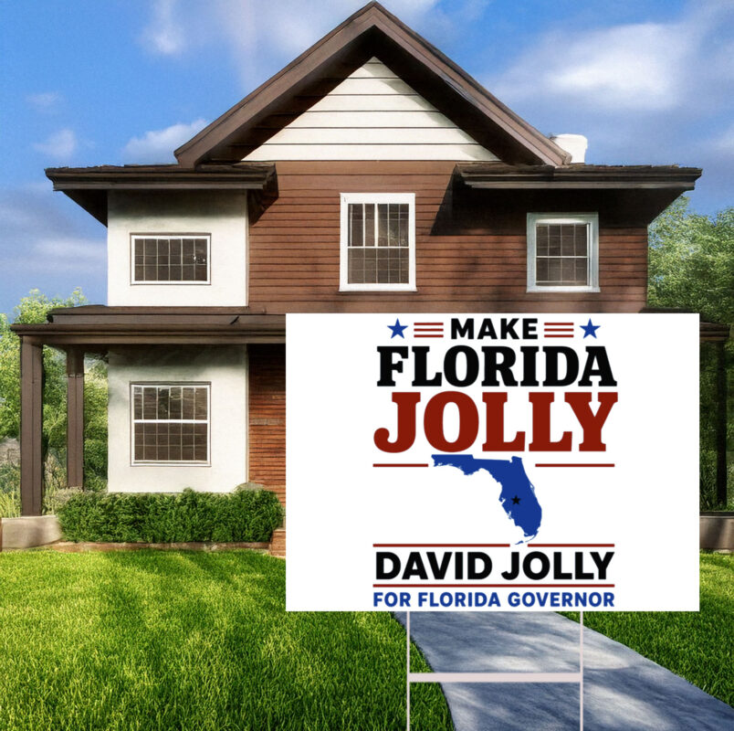 Make Florida David Jolly For Governor 2026 Yard Sign
