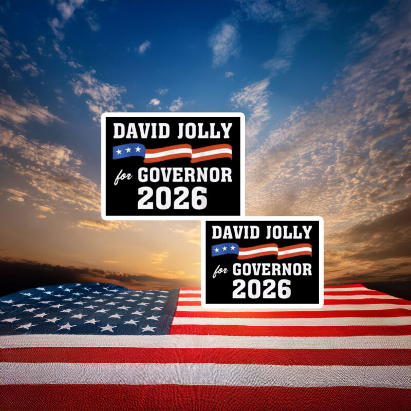 Vintage David Jolly for Governor of Florida 2026 Sticker