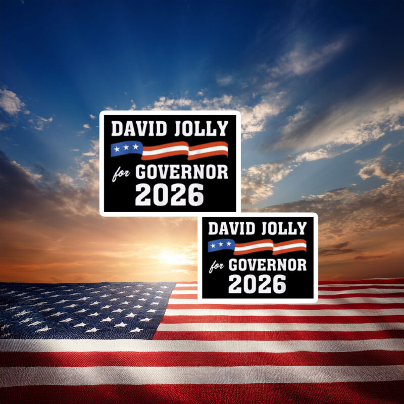 Vintage David Jolly for Governor of Florida 2026 Sticker