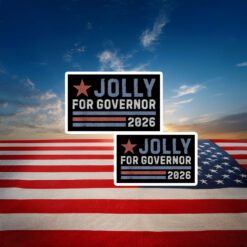 Vintage Jolly For Governor 2026 Sticker